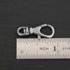 Sofia Swivel Lobster Claw - oxidized shown by ruler