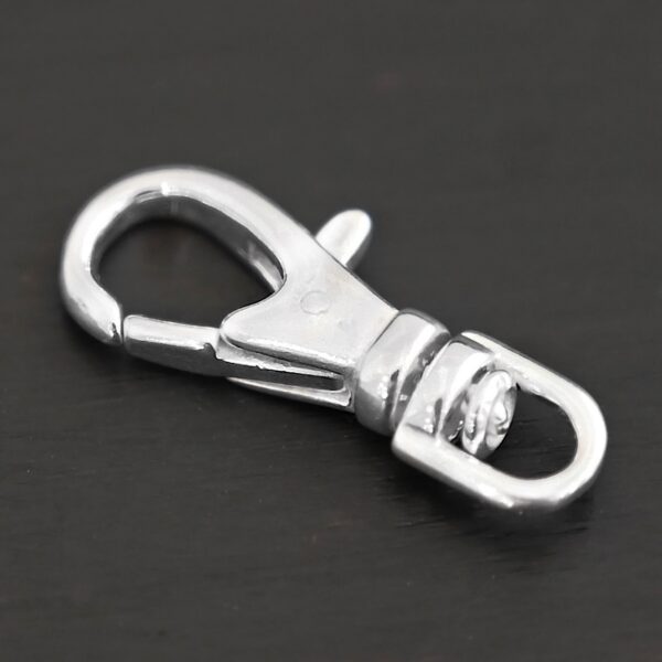 Sofia Swivel Lobster Claw - shiny shown on dark background