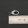 Sunny Swivel Lobster Claw clasp - oxidized shown by ruler