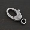Sunny Swivel Lobster Claw clasp - oxidized shown on dark background