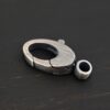 Sunny Swivel Lobster Claw clasp - oxidized shown on dark background