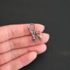 Sage Swivel Lobster Claw Clasp - oxidized shown in hand