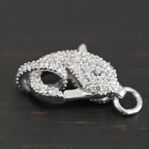 CZ Sterling Silver Lobster Claw Clasp – Caroline