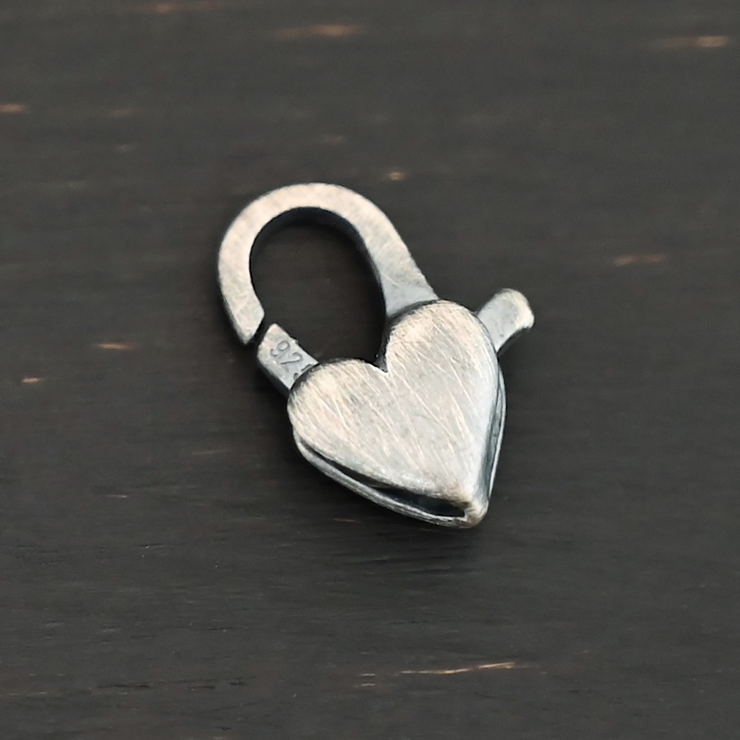 Harper Heart Lobster - oxidized shown on dark background