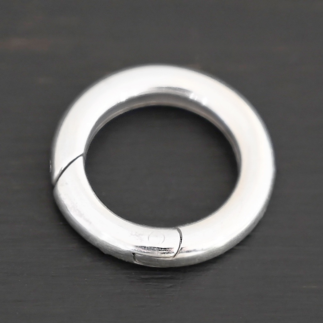 Penny Push Clasp - shiny shown on dark background