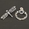 Dragonfly Toggle Clasp shown on dark background