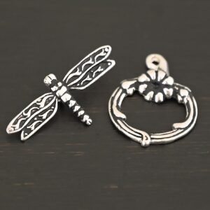 Sterling Silver Dragonfly Toggle Clasp