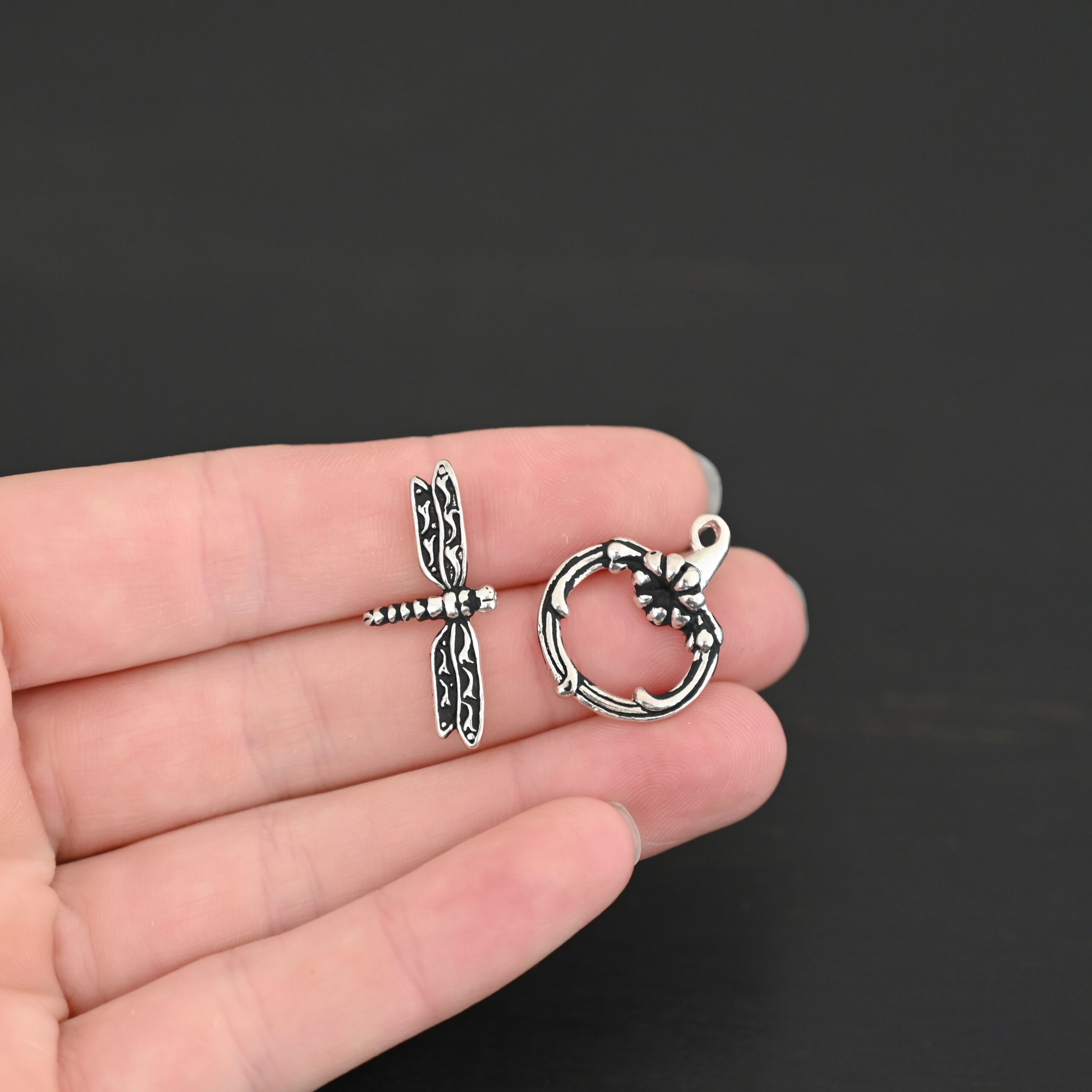 Dragonfly Toggle Clasp Dragonfly Toggle Clasp shown in hand
