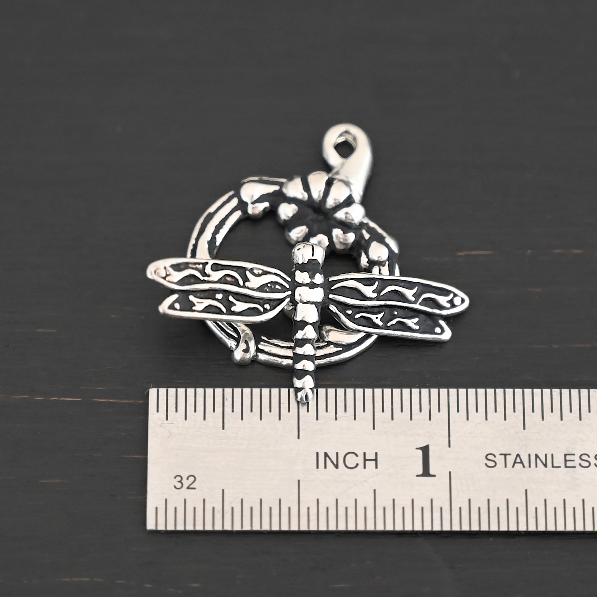 Dragonfly Toggle Clasp Dragonfly Toggle Clasp shown by ruler