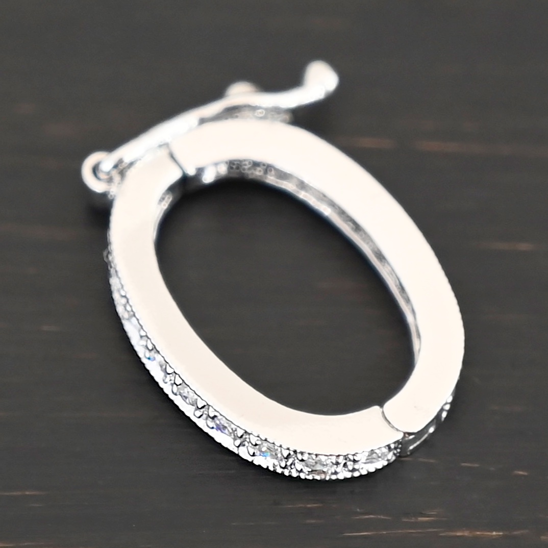 Ellie CZ Enhancer clasp shown on dark background