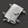Box Clasp - oxidized shown on dark background