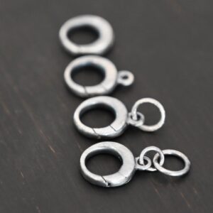 Sterling Silver Hinged Push Pendant Holder – Pearl