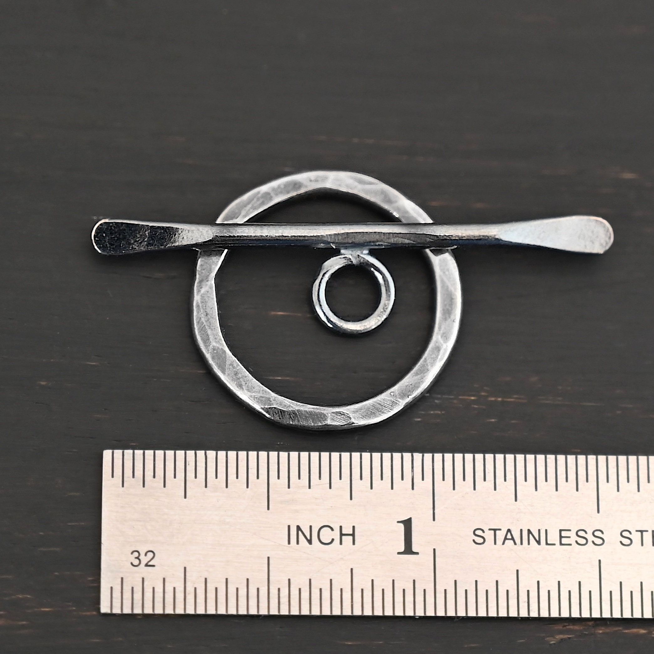 Tessa Toggle Clasp shown by ruler