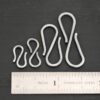 Simon S Clasp - oxidized shown by ruler