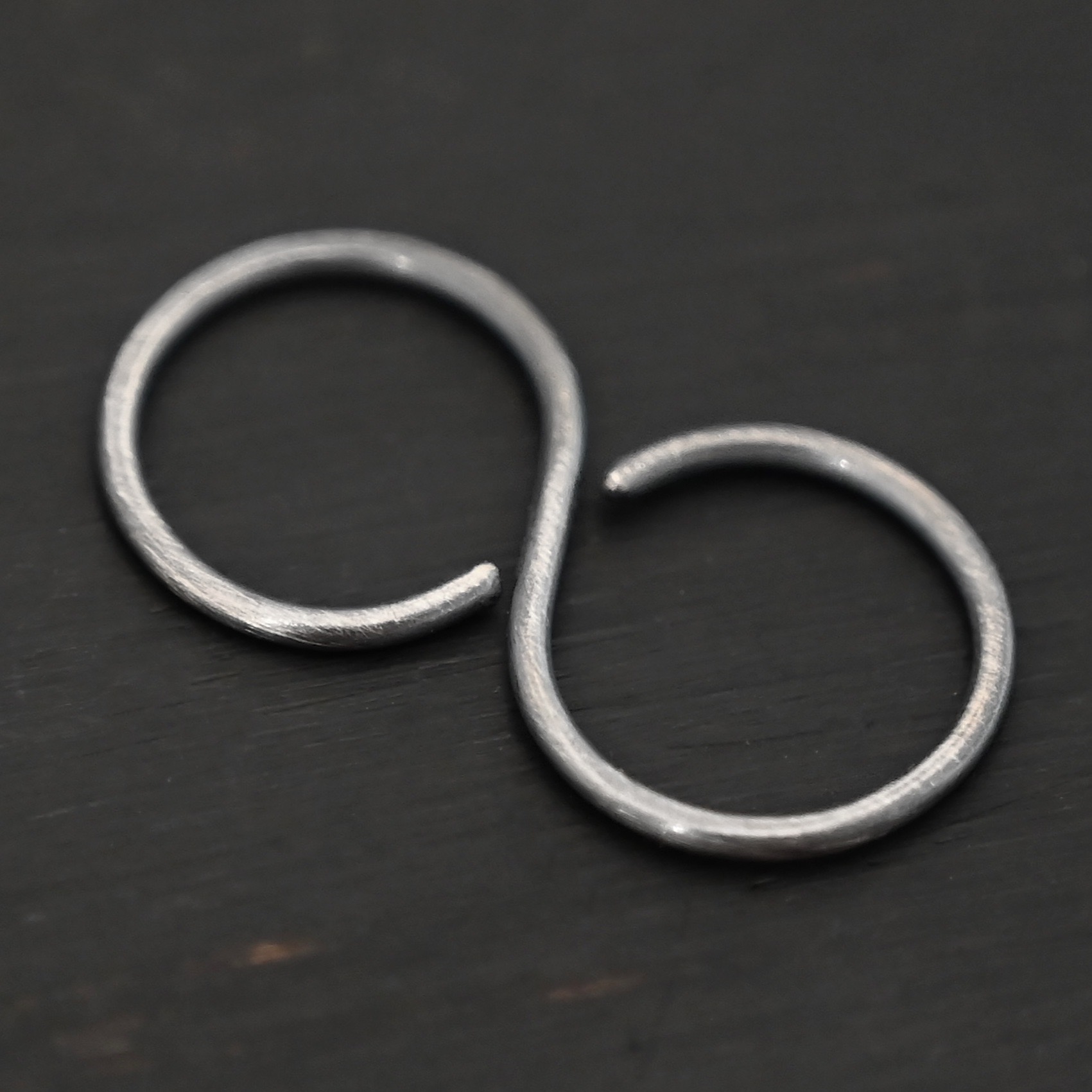 Sienna S Clasp - oxidized shown on dark background