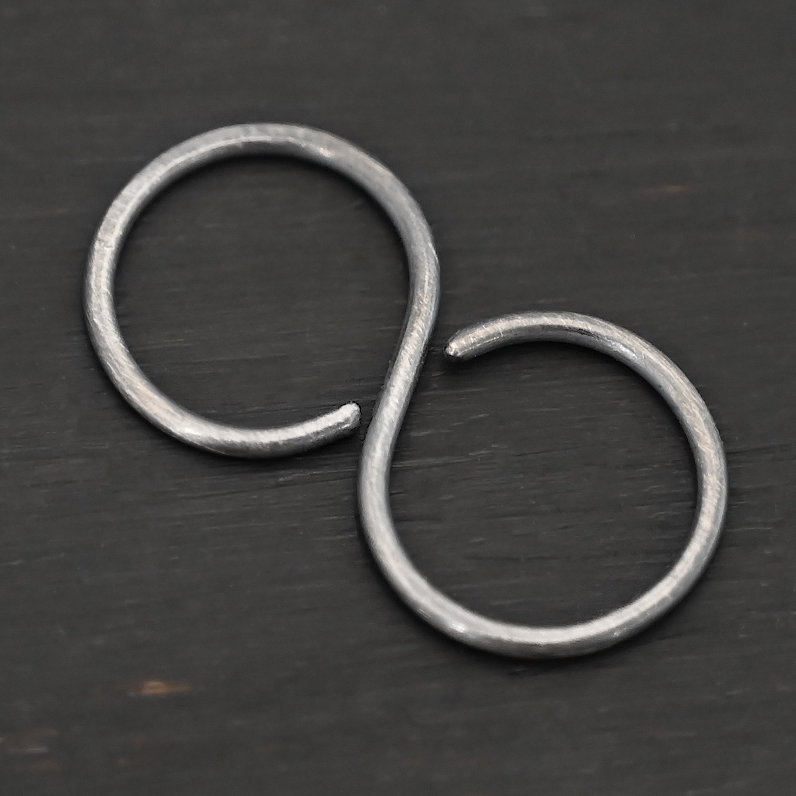 Sienna S Clasp - oxidized shown on dark background