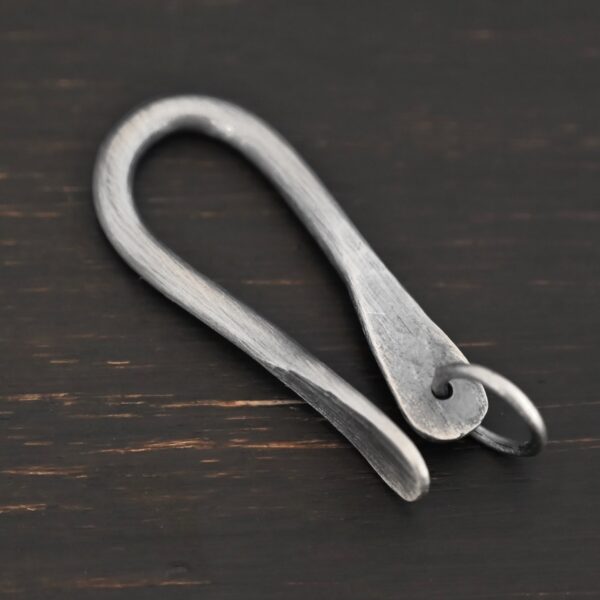 Harrison Hook Clasp - oxidized shown on dark background