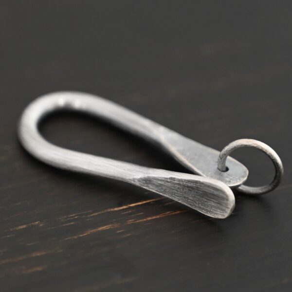 Harrison Hook Clasp - oxidized shown on dark background