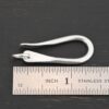 Harrison Hook Clasp - shiny shown by ruler