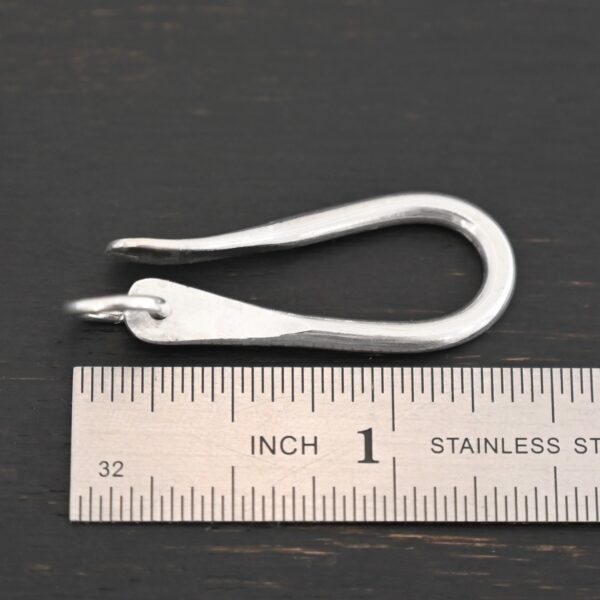 Harrison Hook Clasp - shiny shown by ruler