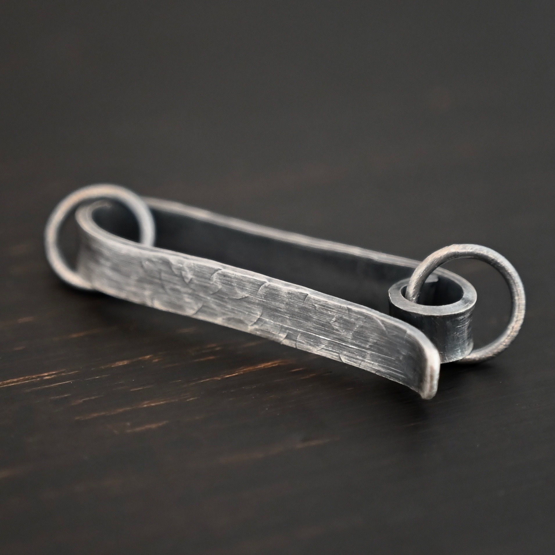 Hudson Hook Clasp - oxidized Hudson Hook Clasp - oxidized shown on dark background