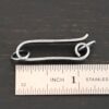 Hudson Hook Clasp - oxidized shown by ruler