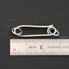 Hudson Hook Clasp - shiny shown by ruler