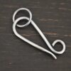 Hillary Hook Clasp - oxidized shown on dark background