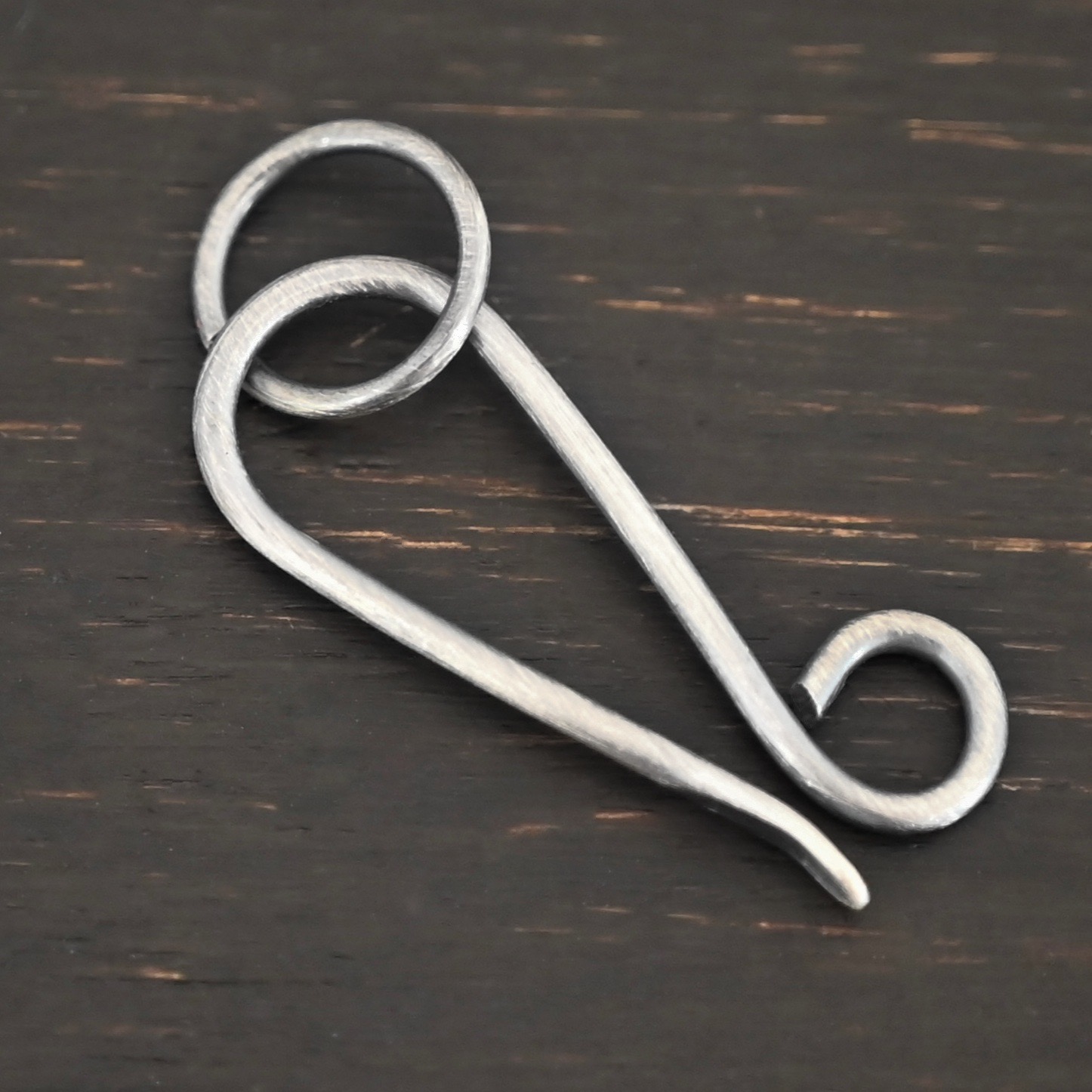 Hillary Hook Clasp - oxidized Hillary Hook Clasp - oxidized shown on dark background