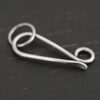 Hillary Hook Clasp - oxidized shown on dark background