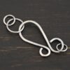 Harmony Hook Clasp - oxidized shown on dark background