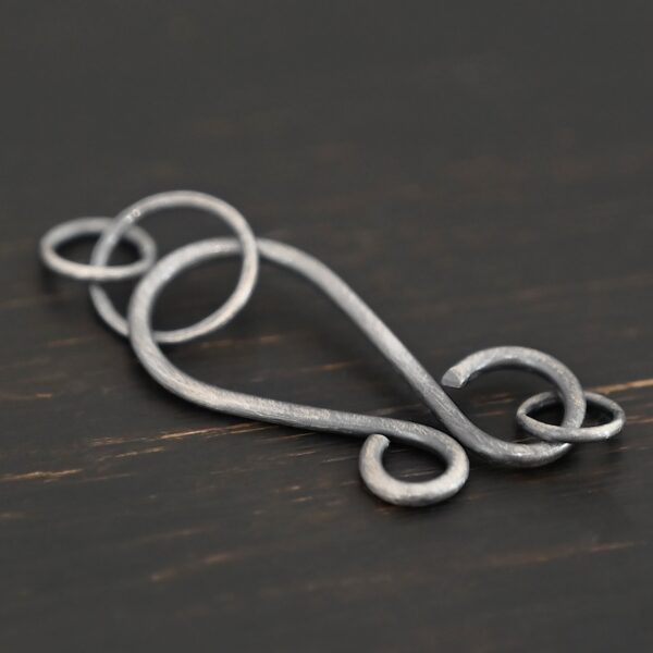 Harmony Hook Clasp - oxidized shown on dark background