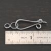Haylee Hook Clasp - oxidized shown by ruler