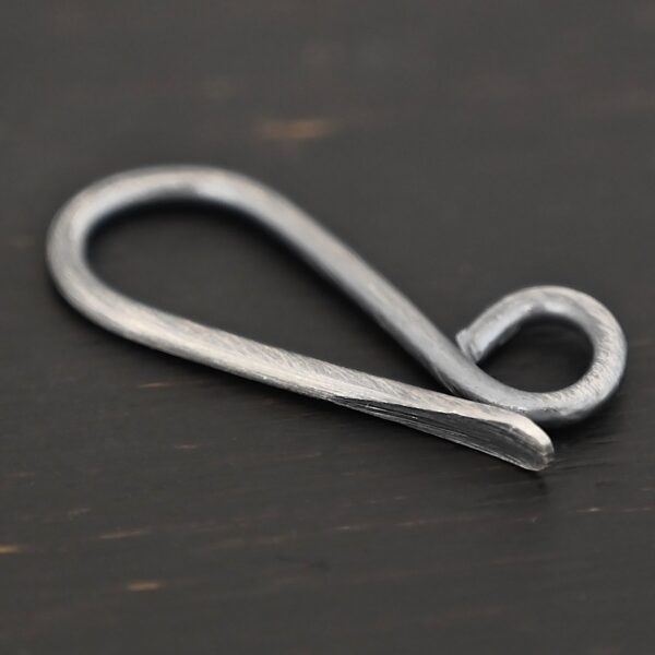 Hattie Hook Clasp - oxidized shown on dark background