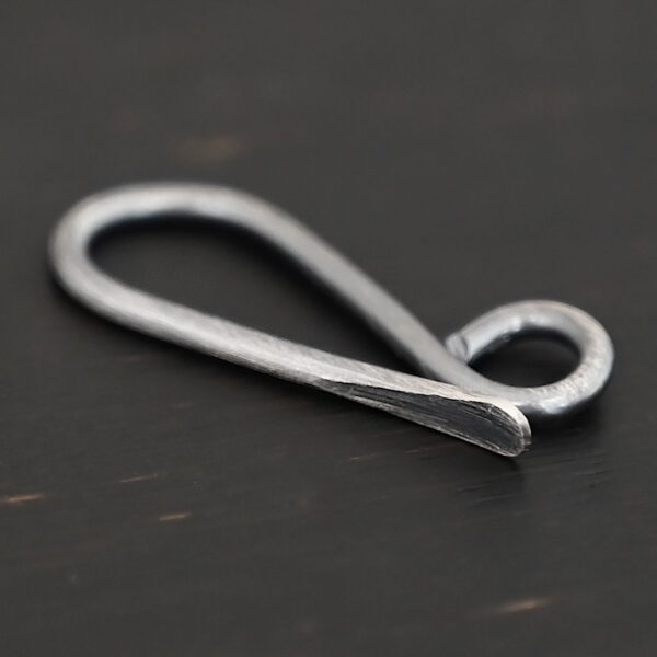 Hattie Hook Clasp - oxidized shown on dark background