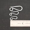 Hattie Hook Clasp - shiny shown by ruler