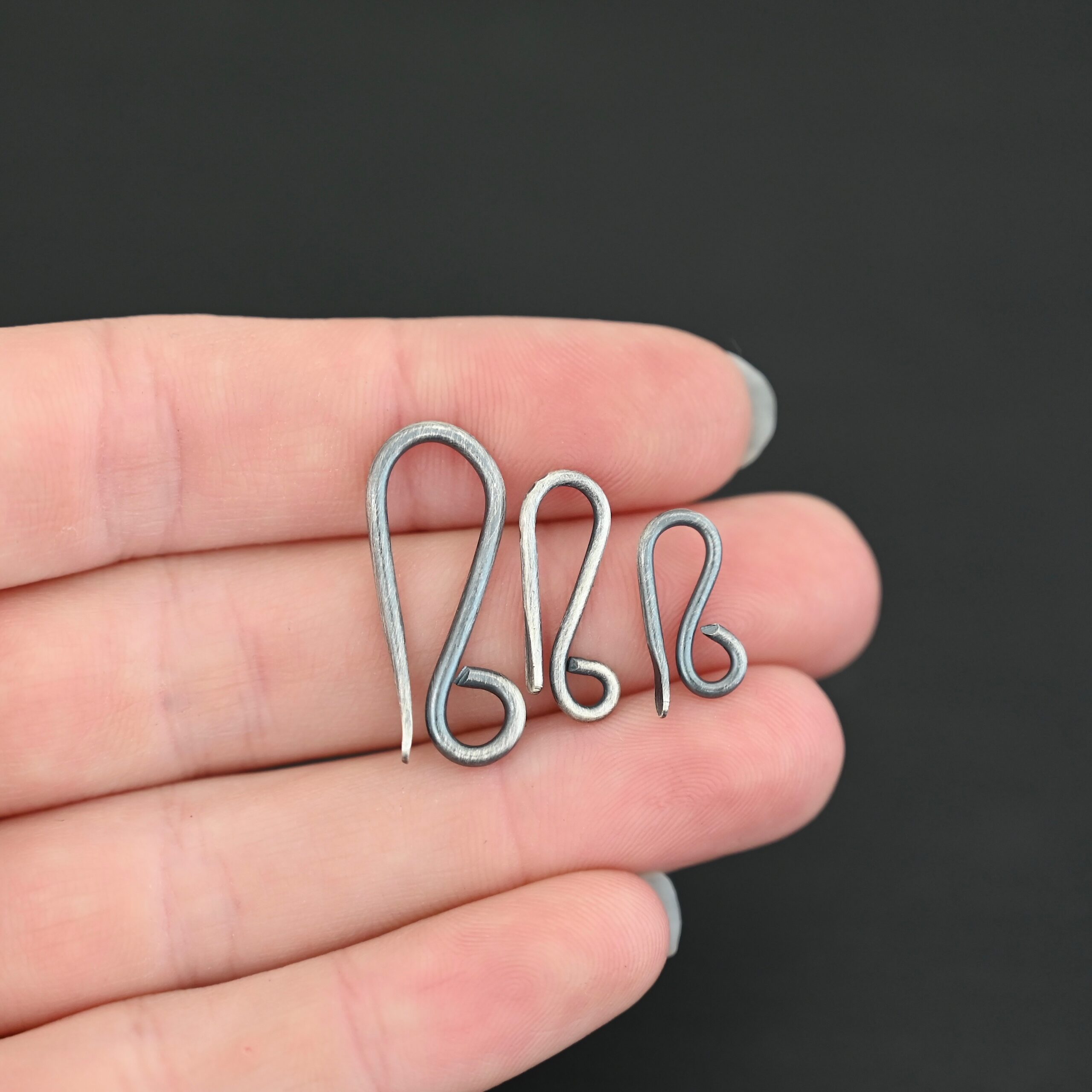 Hattie Hook Clasp - oxidized Hattie Hook Clasp - oxidized shown in hand