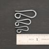 Hattie Hook Clasp - oxidized shown by ruler