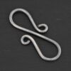 Summer S Clasp - oxidized smooth shown on dark background