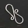 Summer S Clasp - shiny hammered shown on dark background
