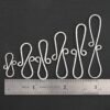 Summer S Clasp - shiny hammered shown by ruler