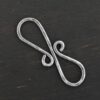 Summer S Clasp - oxidized hammered shown on dark background
