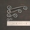 Hammered Swirl Finding - oxidized shown by ruler