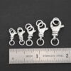 Sammy Swivel Lobster Claw - shiny closed JR shown by ruler