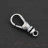 Sage Swivel Lobster Claw Clasp - 16mm oxidized shown on dark background
