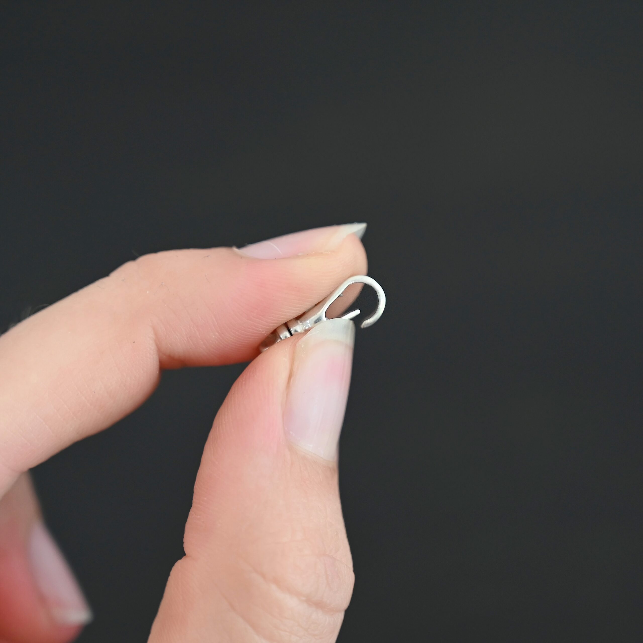 Sage Swivel Lobster Claw Clasp - 16mm shiny shown in hand