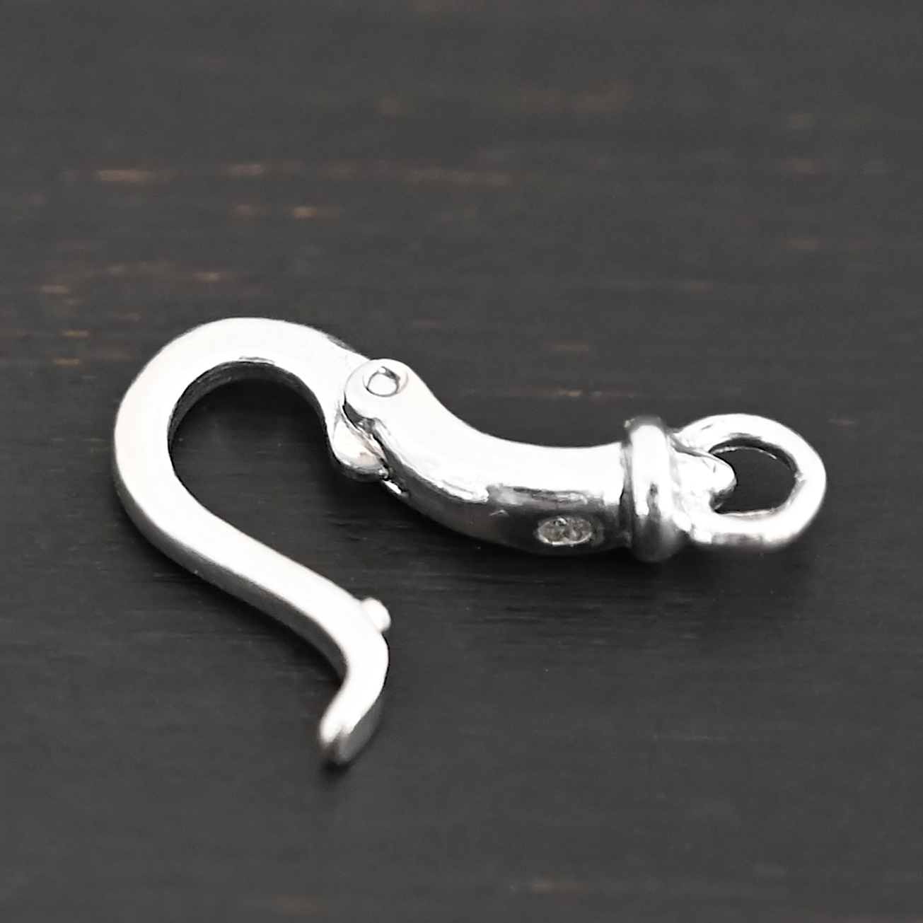 Henry Hook Clasp - shiny shown on dark background