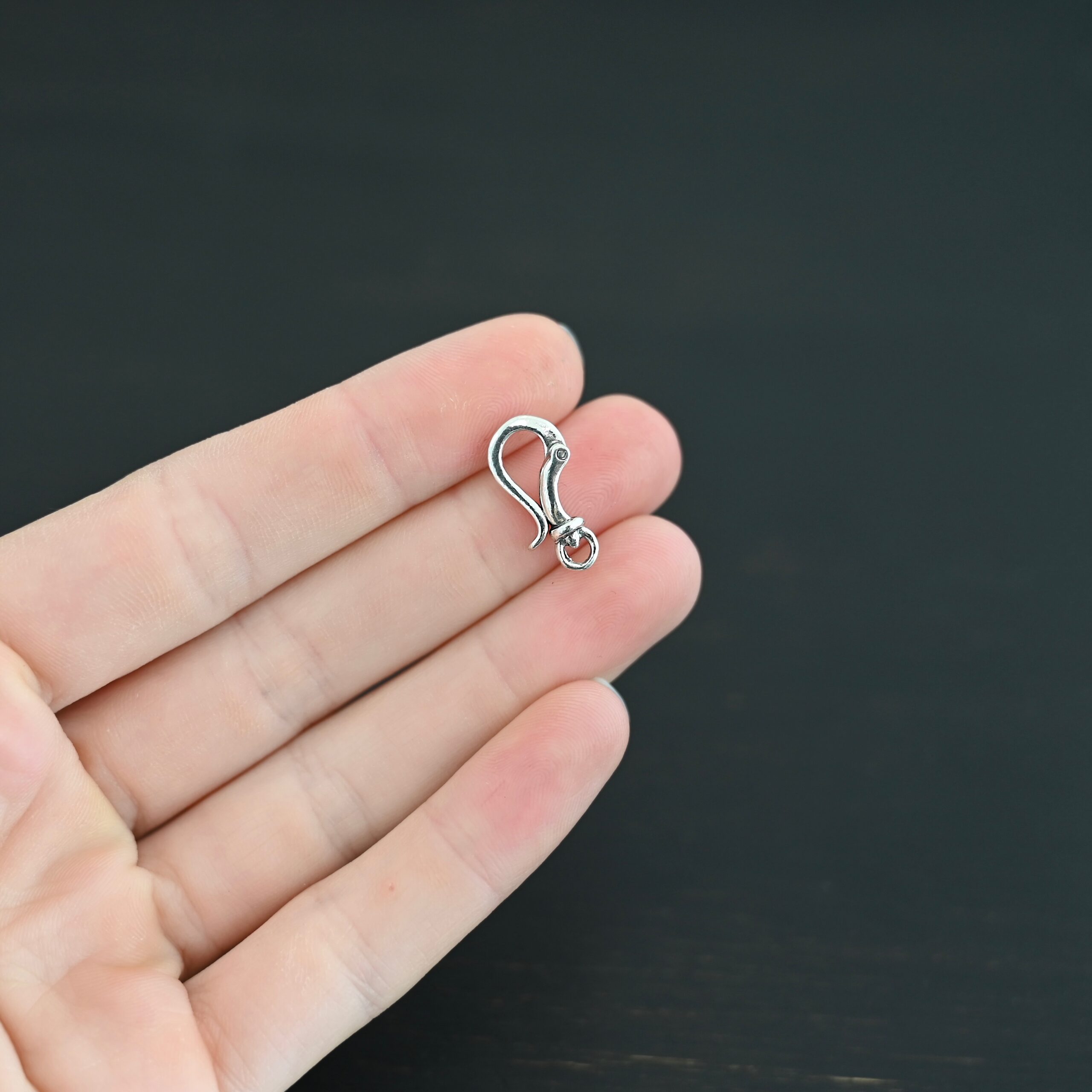 Henry Hook Clasp - shiny shown in hand