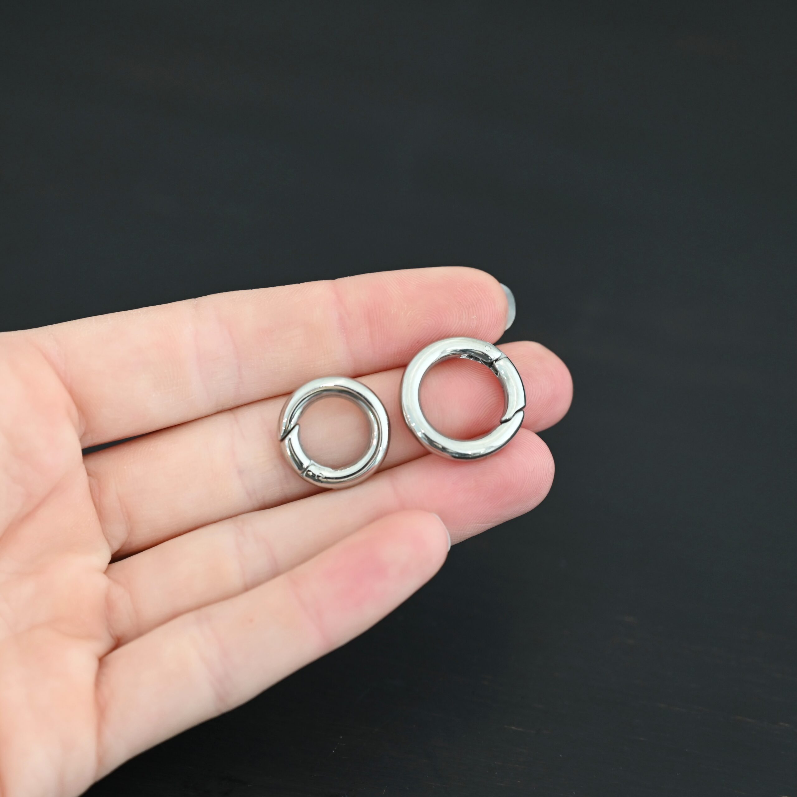 Pheonix Stainless Oval Clasp - shown in hand