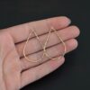 Talia - 14k gold filled Teardrop Chandelier - 38x25mm hammered shown in hand